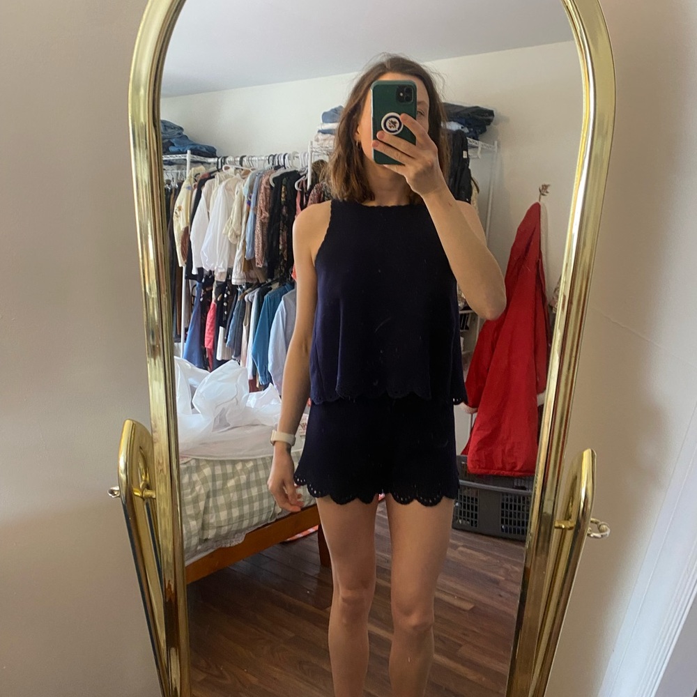 La Maille Sézane Navy Knit Set - Picture 1 of 8
